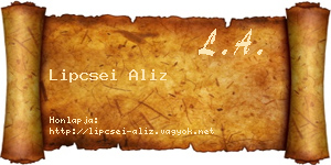 Lipcsei Aliz névjegykártya